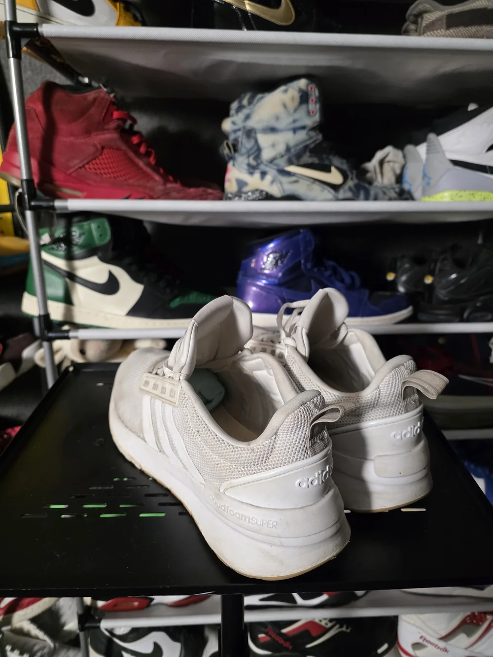 🔥 Adidas Super Cloudfoam Men Size 10.5 White Running Sneakers